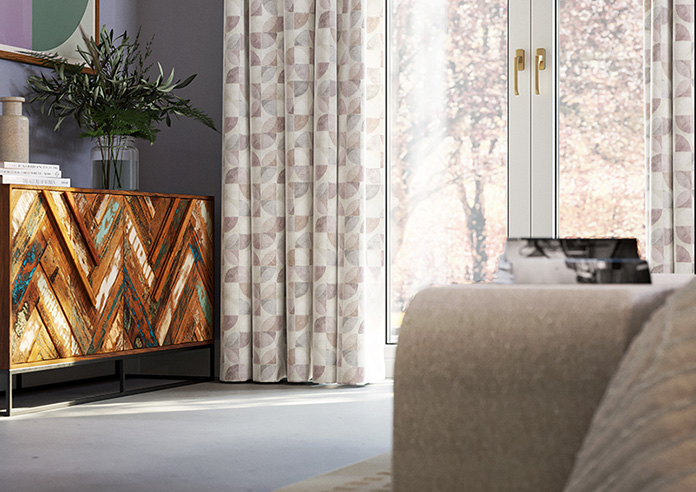 Mosaic Tile, Very Berry - Made to Measure Curtains - Image 5